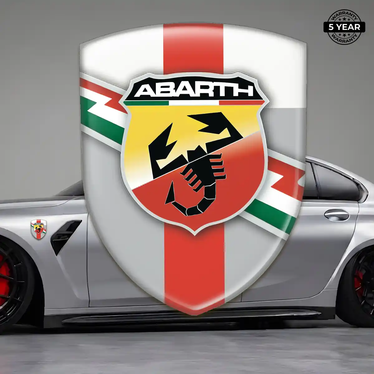 Abarth Car Emblem Overlay Interior Luxe