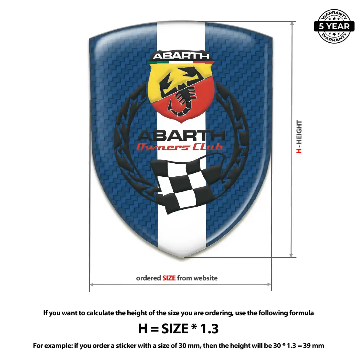 Abarth Car Emblem Overlay Opulent Line