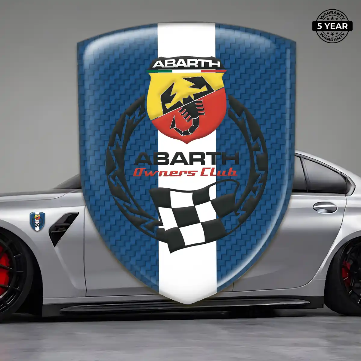 Abarth Car Emblem Overlay Opulent Line