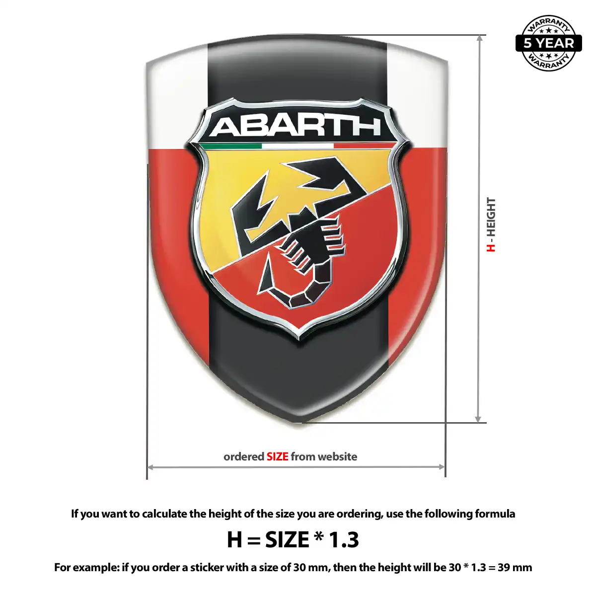 Abarth Car Emblem Overlay Outer Style