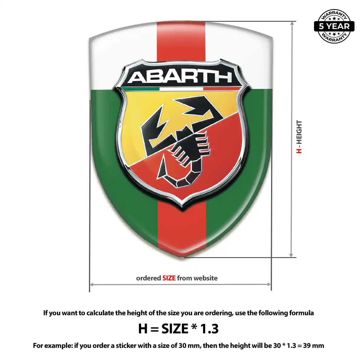 Abarth Car Emblem Overlay Signature Grade