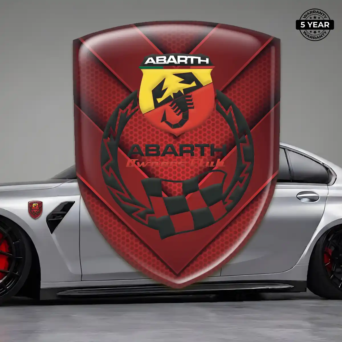 Abarth Car Emblem Overlay Sleek Style