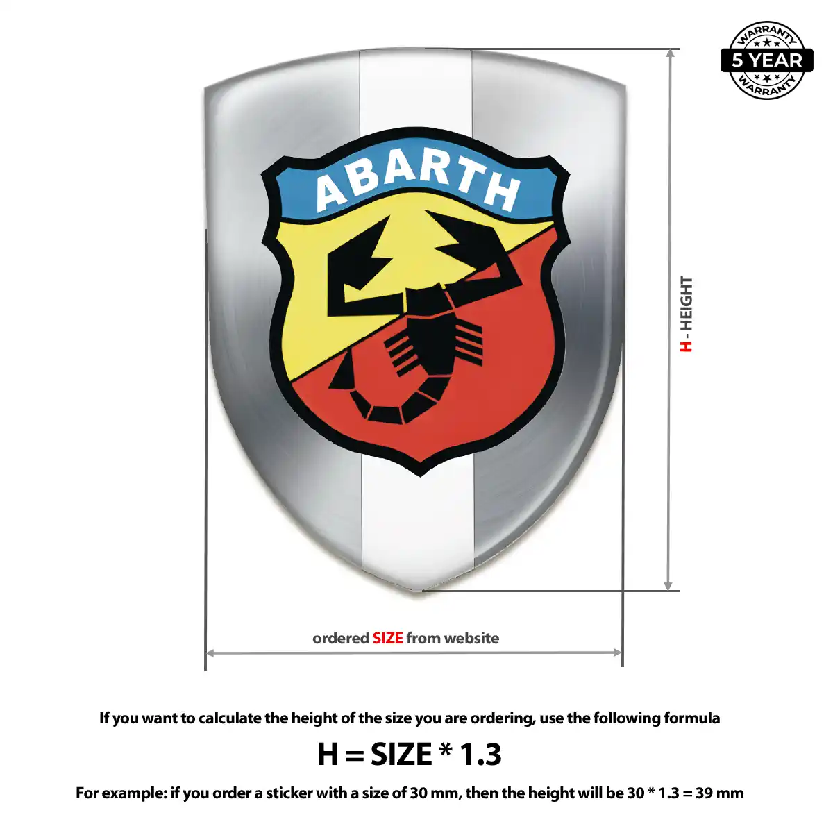 Abarth Car Emblem Sticker Deluxe Edition