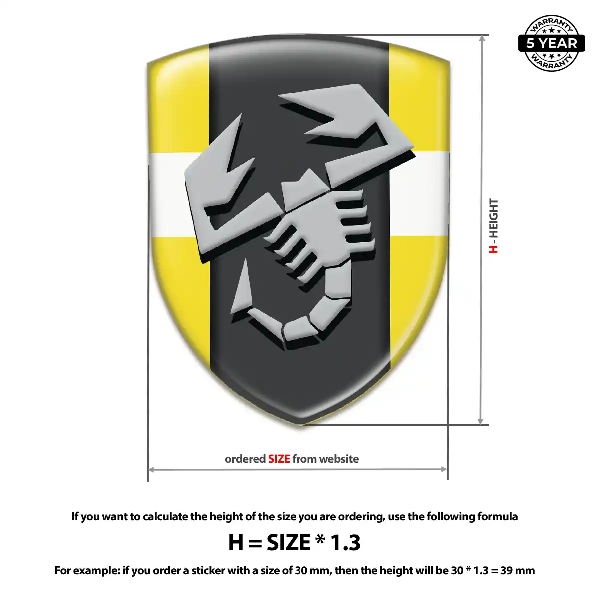 Abarth Car Emblem Sticker Elite Edition