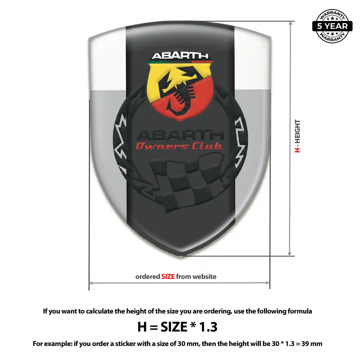 Abarth Car Emblem Sticker Interior Elegance