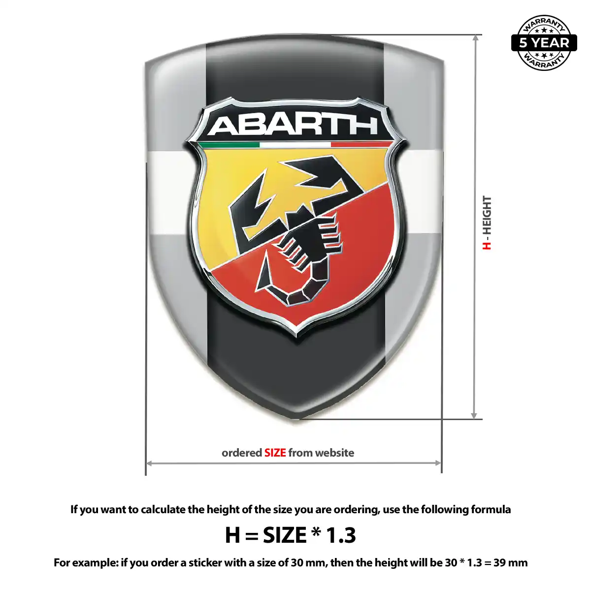 Abarth Car Emblem Sticker Interior Luxe
