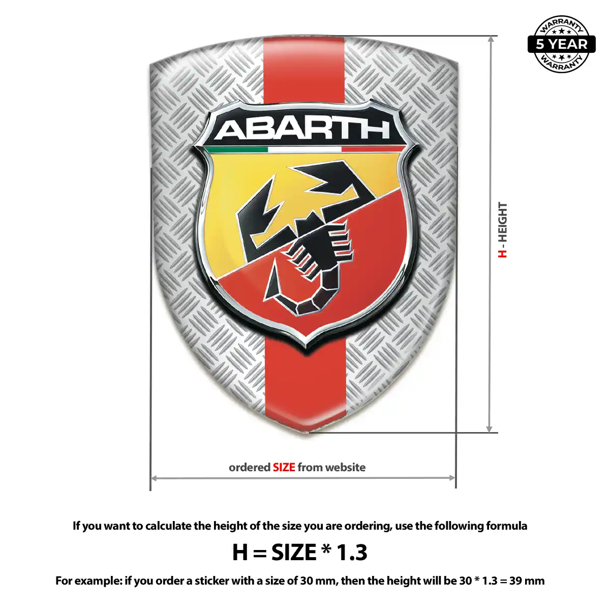 Abarth Car Emblem Sticker Noble Edition