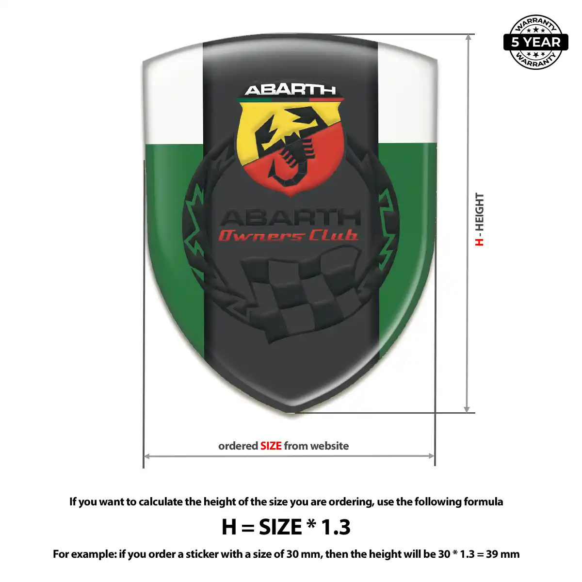 Abarth Car Emblem Sticker Outer Style