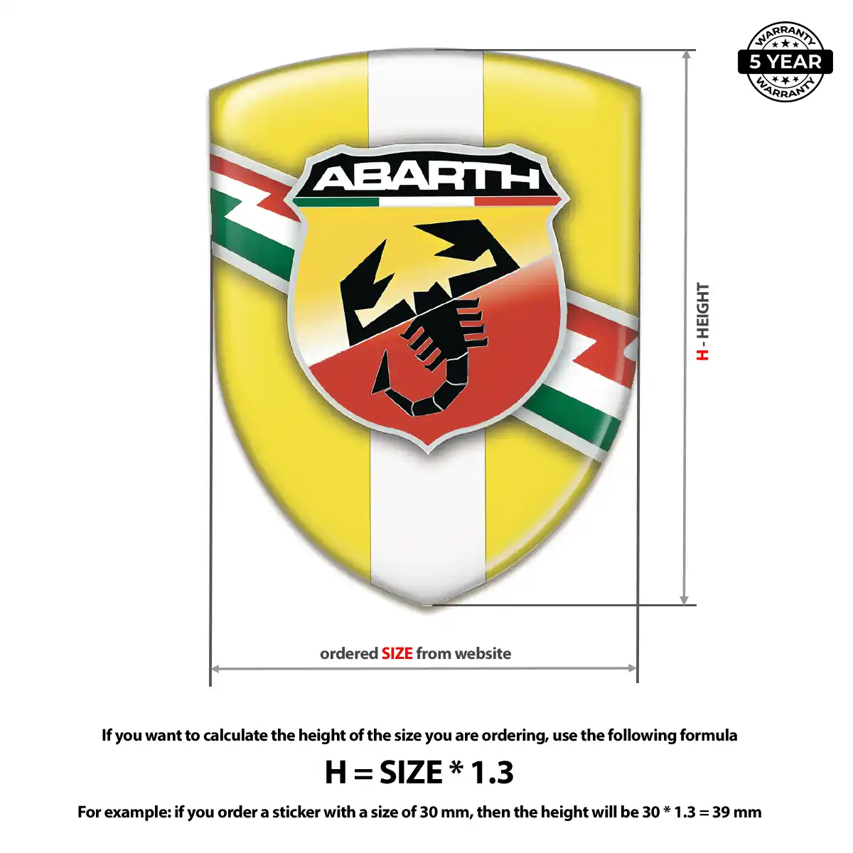 Abarth Car Emblem Sticker Performance Style