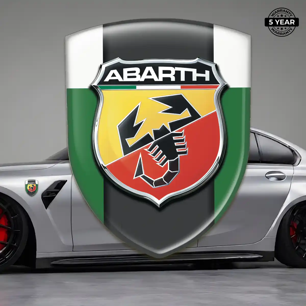 Abarth Car Emblem Sticker Premium Dome