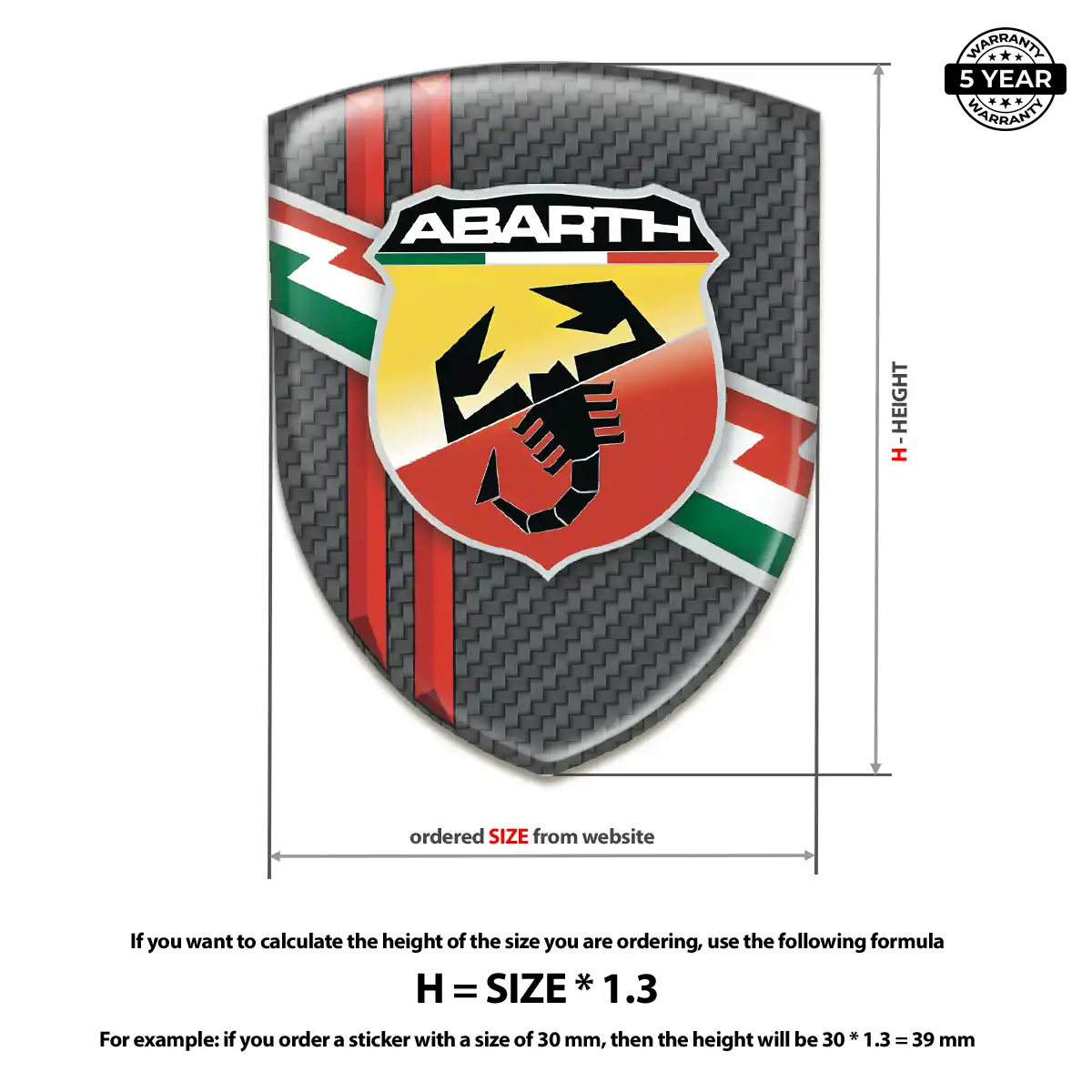 Abarth Car Emblem Sticker Prime Quality