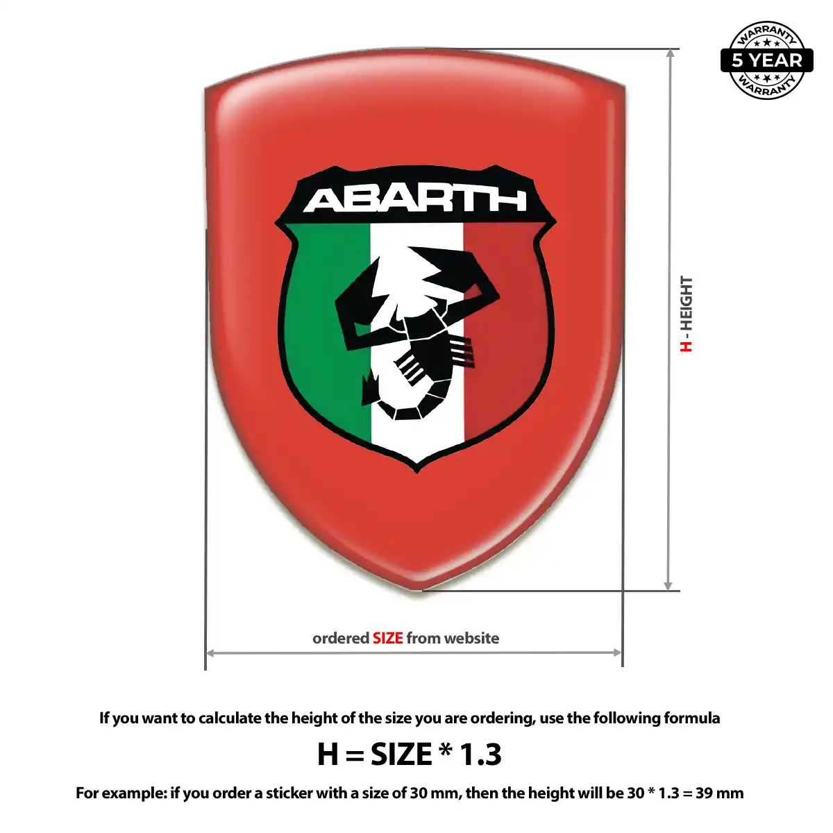 Abarth Car Emblem Sticker Refined Design