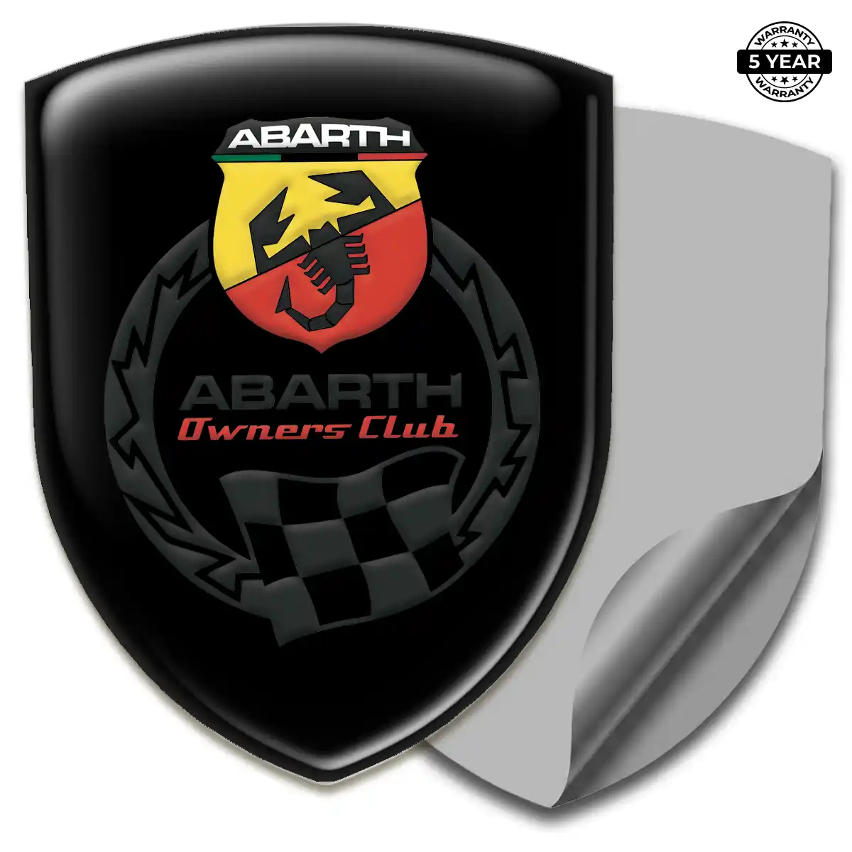 Abarth Car Emblem Sticker Resin Elite
