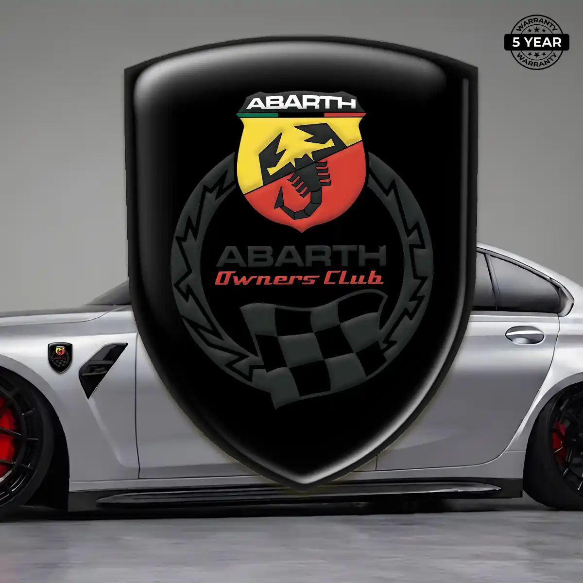 Abarth Car Emblem Sticker Resin Elite