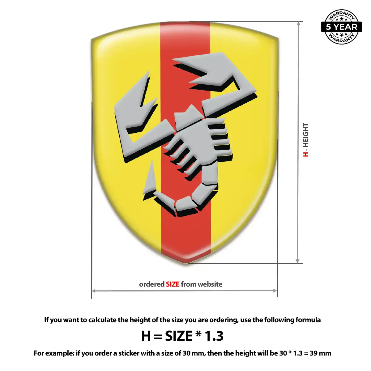 Abarth Car Emblem Sticker Signature Grade