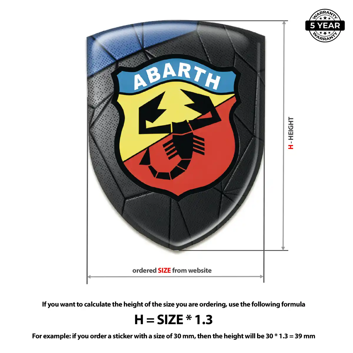 Abarth Car Emblem Sticker Street Tuning