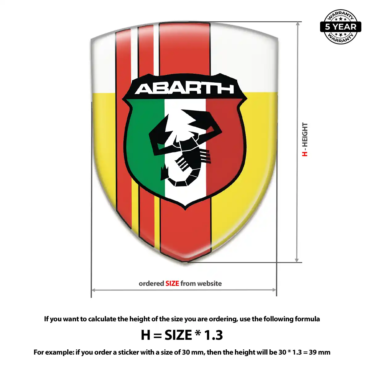 Abarth Car Logo Decal Auto Tuning
