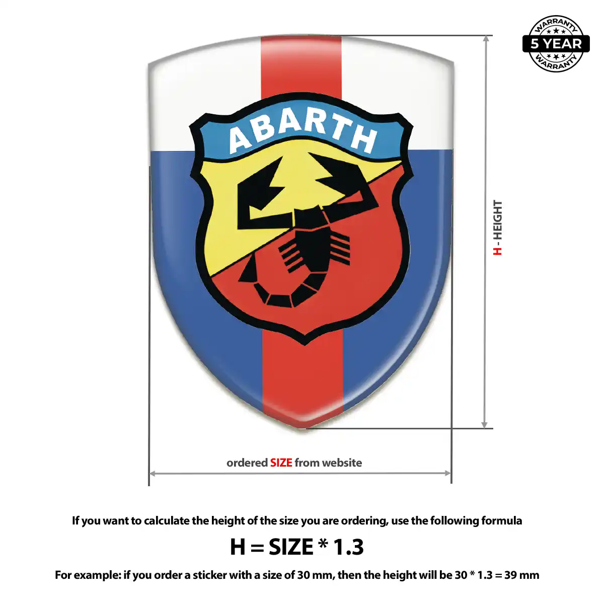 Abarth Car Logo Decal Deluxe Edition