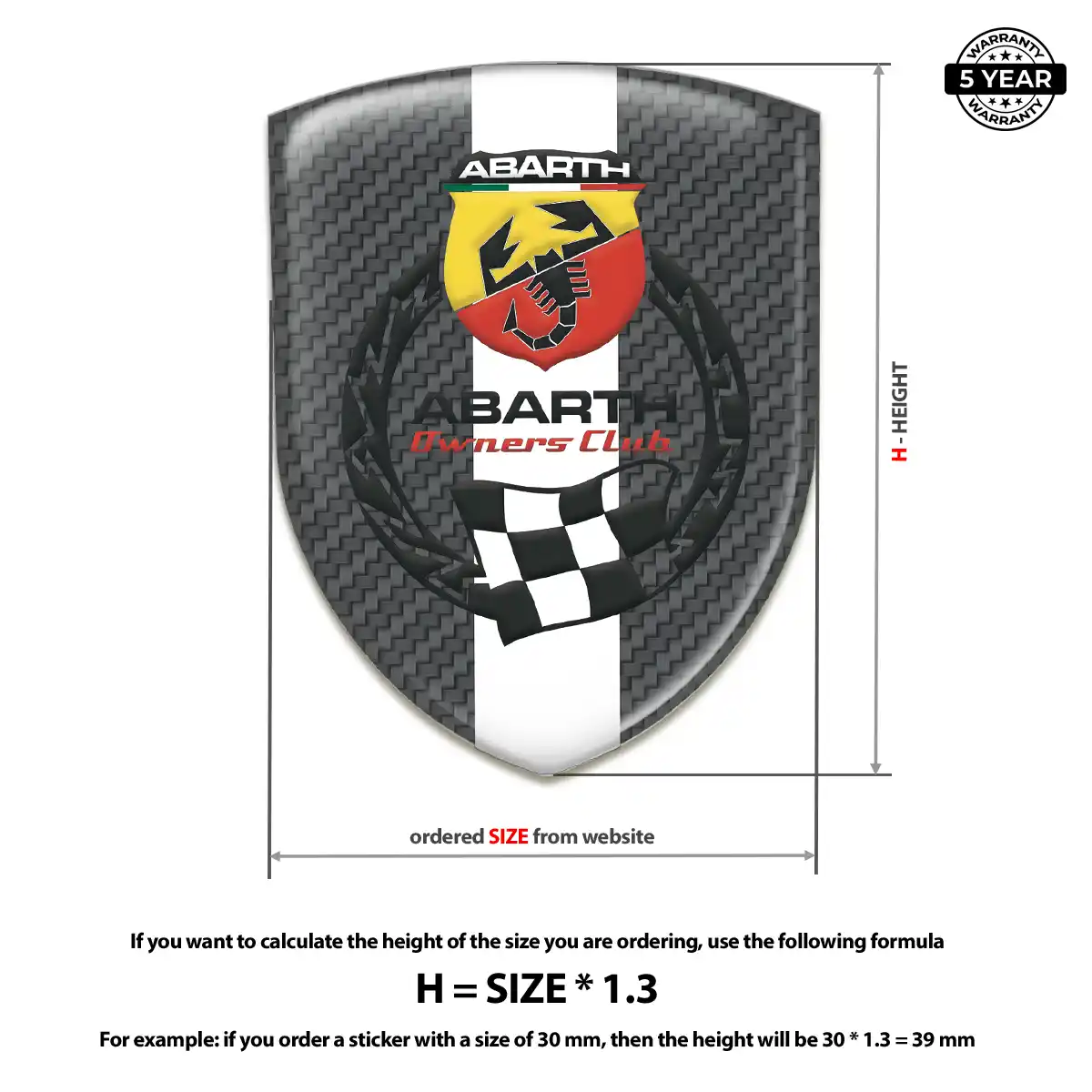 Abarth Car Logo Decal Elite Edition