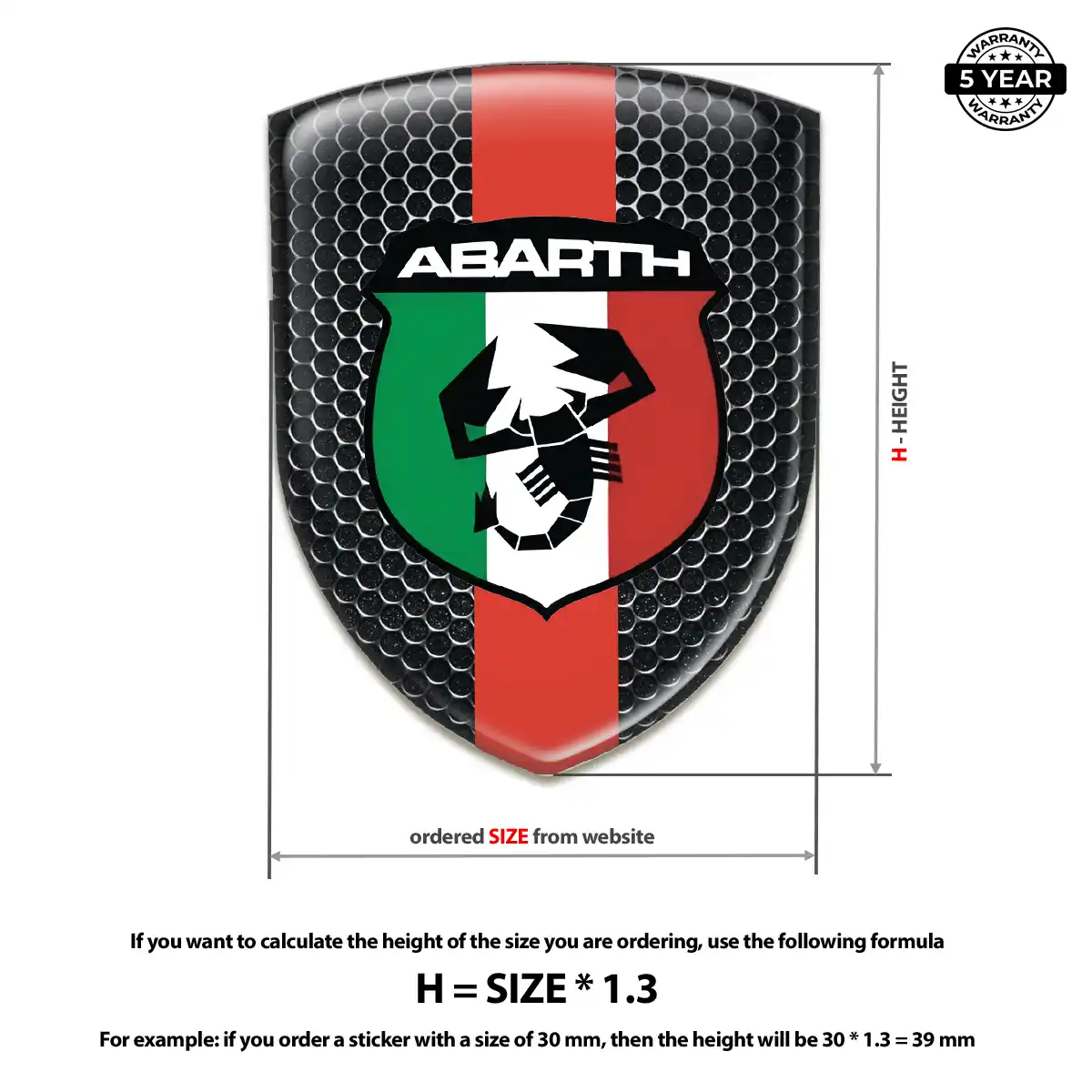 Abarth Car Logo Decal Exclusive Series