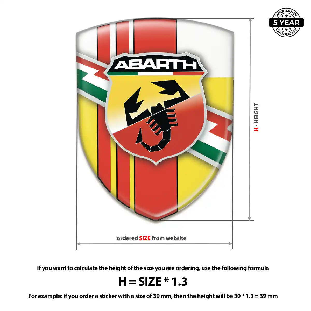 Abarth Car Logo Decal Exterior Luxe