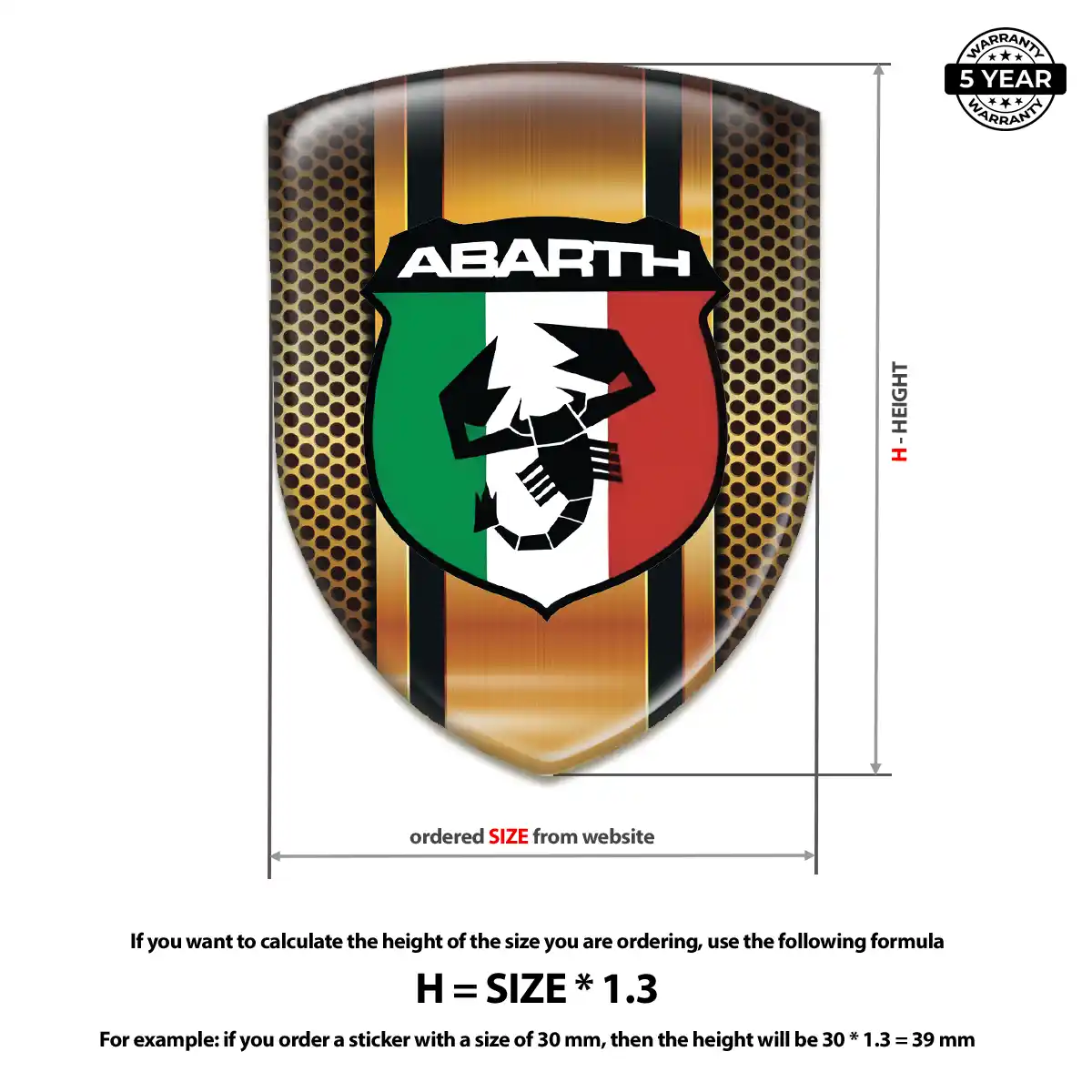 Abarth Car Logo Decal Interior Luxe