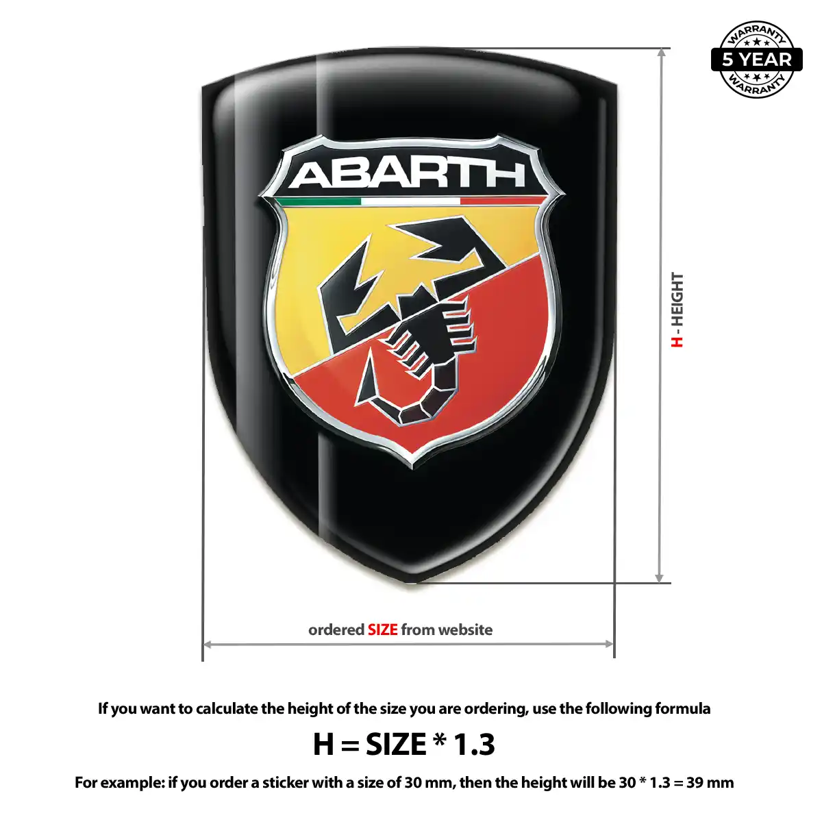 Abarth Car Logo Decal Noble Edition