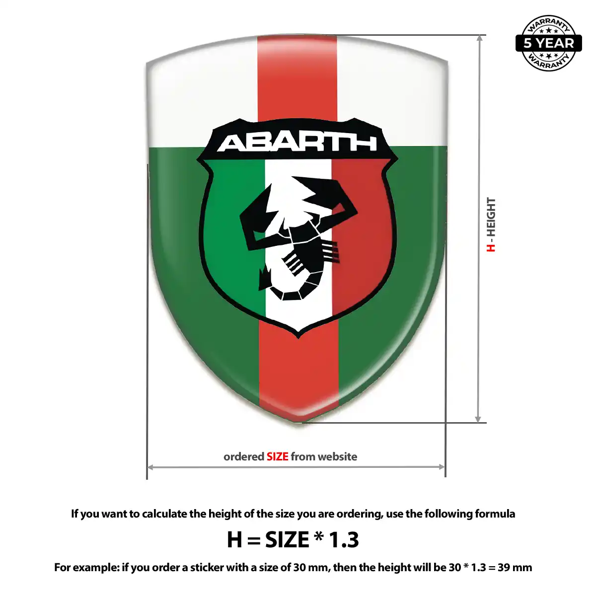 Abarth Car Logo Decal Opulent Line