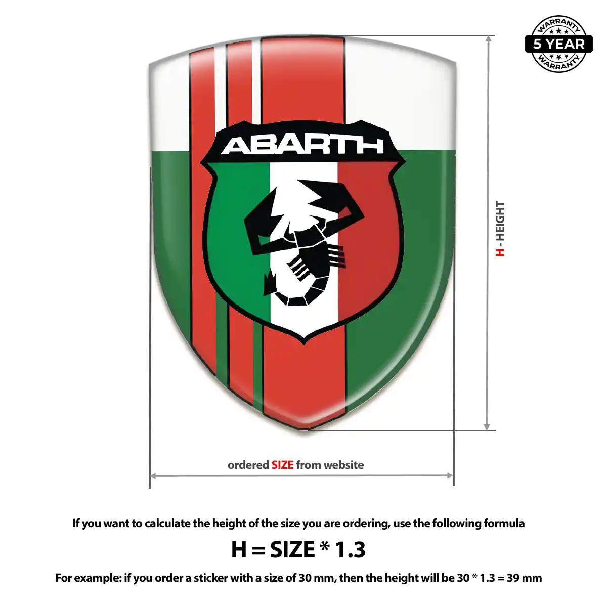 Abarth Car Logo Decal Outer Style