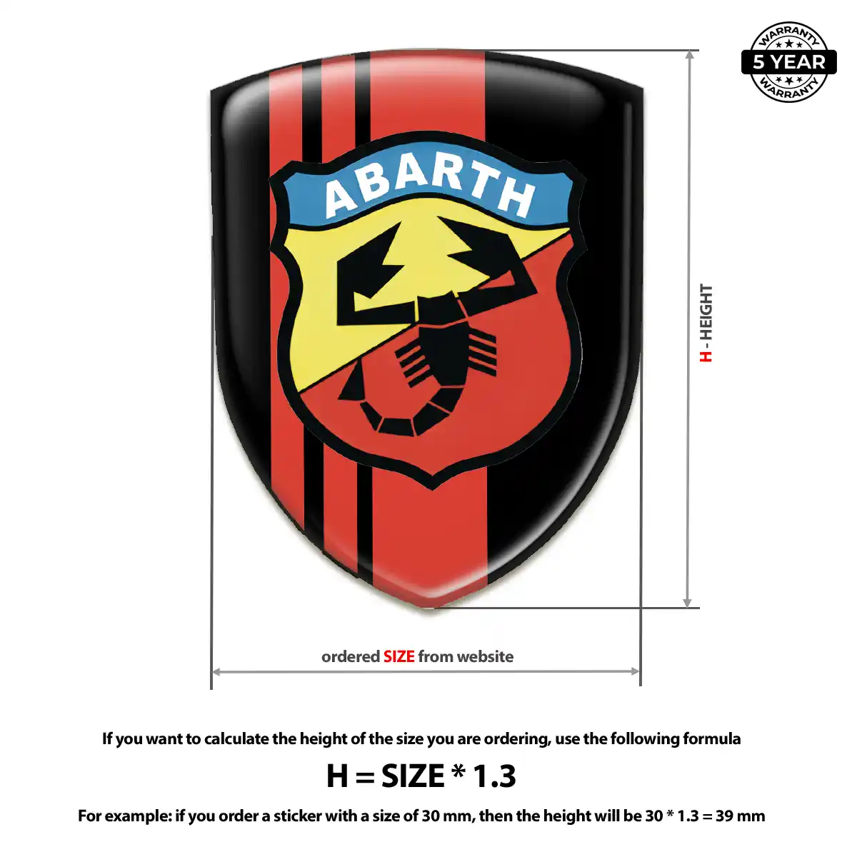 Abarth Car Logo Decal Performance Style
