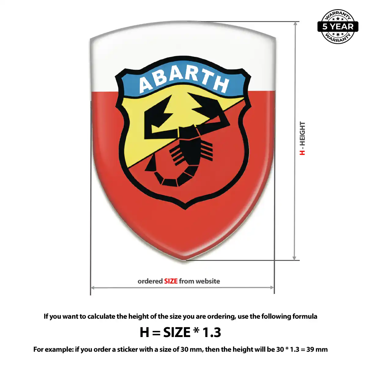 Abarth Car Logo Decal Refined Design