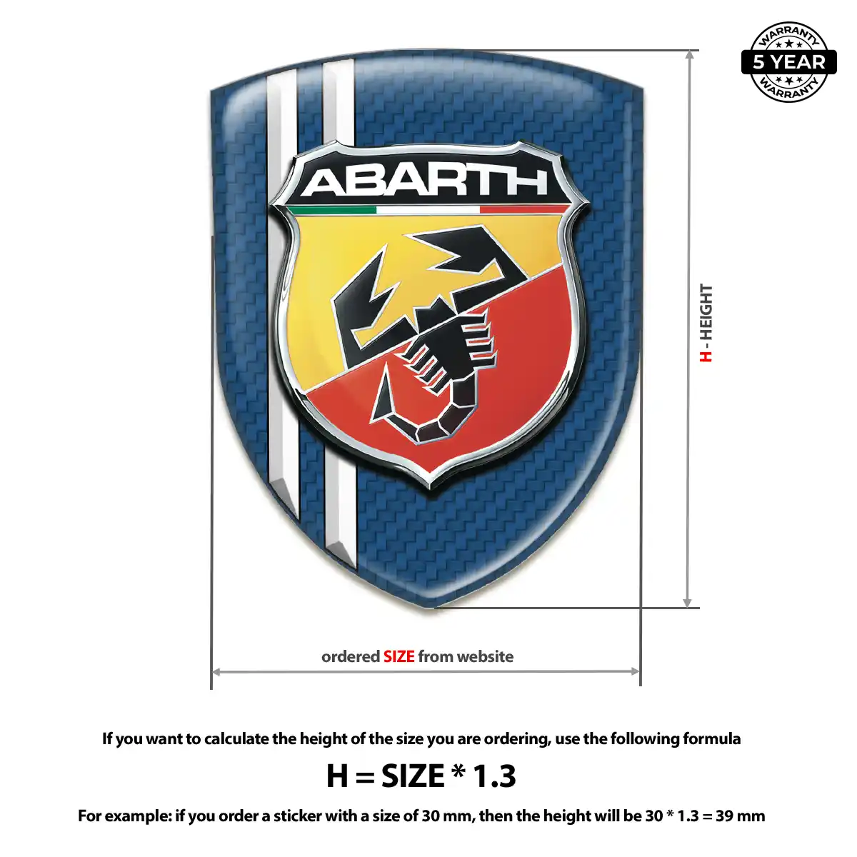 Abarth Car Logo Decal Sport Tuning