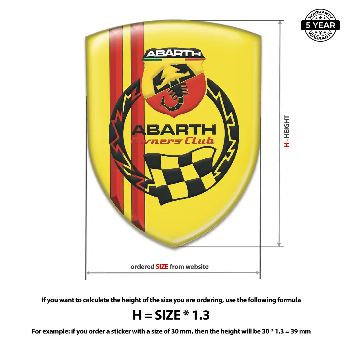 Abarth Car Logo Decal Street Tuning