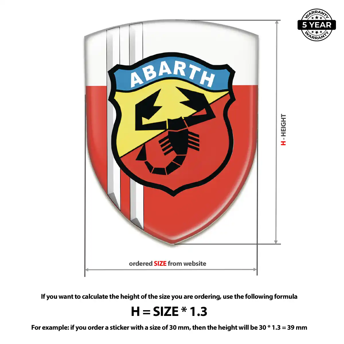 Abarth Crest Emblem Cabin Style