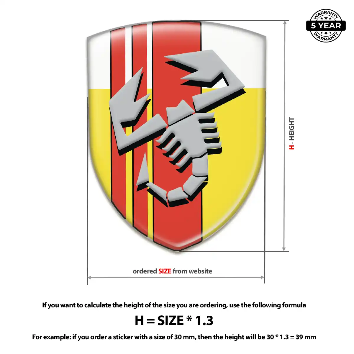 Abarth Crest Emblem Exterior Luxe