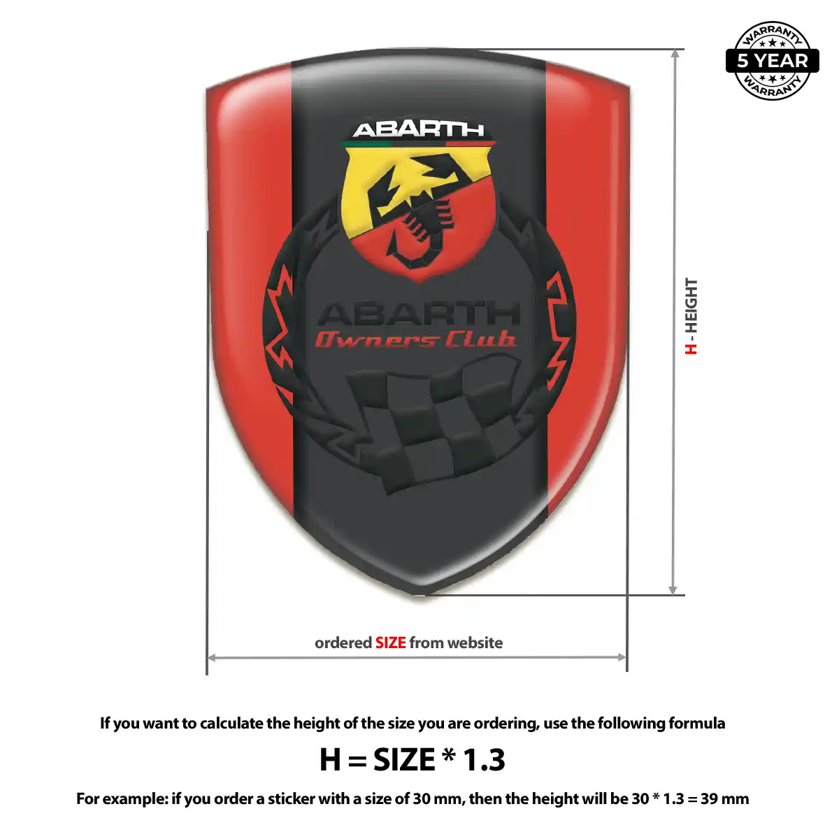 Abarth Crest Emblem Prime Quality