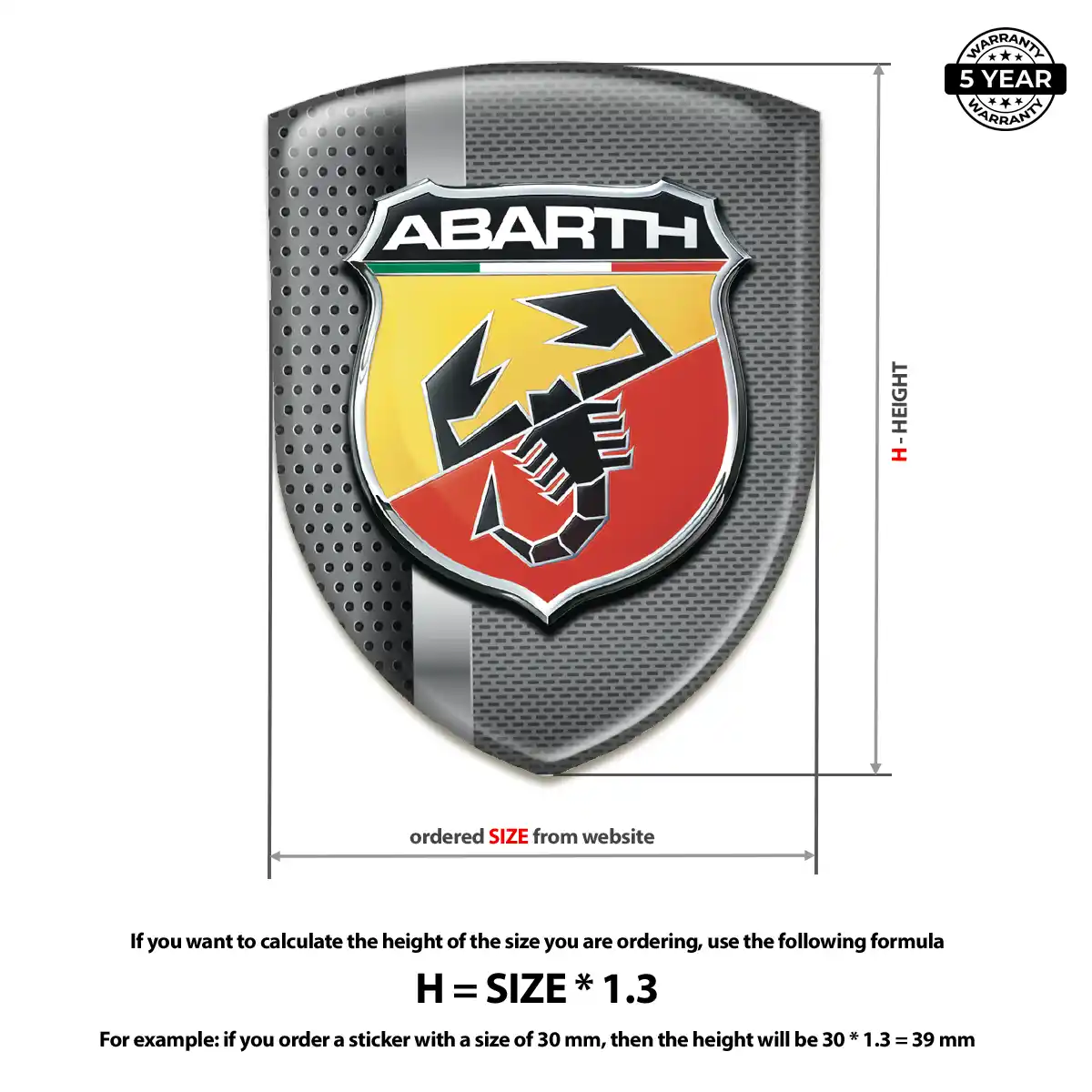 Abarth Crest Emblem Resin Elite