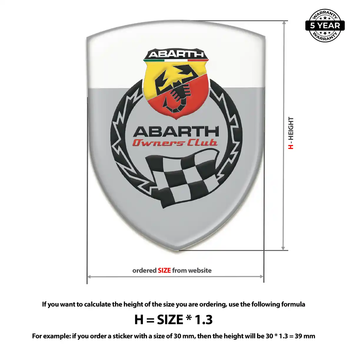 Abarth Crest Emblem Resin Luxe