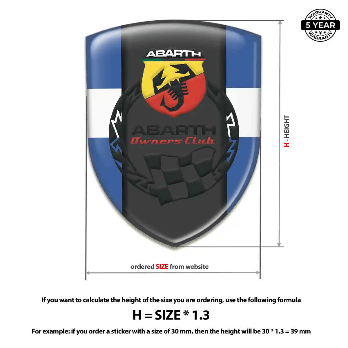 Abarth Crest Logo Emblem Deluxe Edition