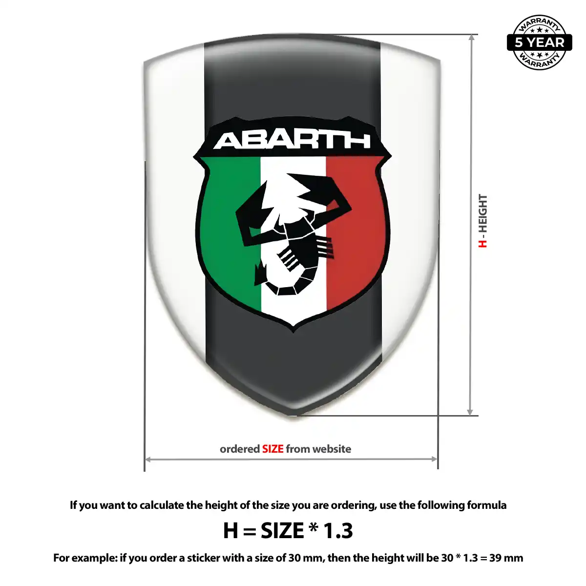 Abarth Crest Logo Emblem Elite Finish