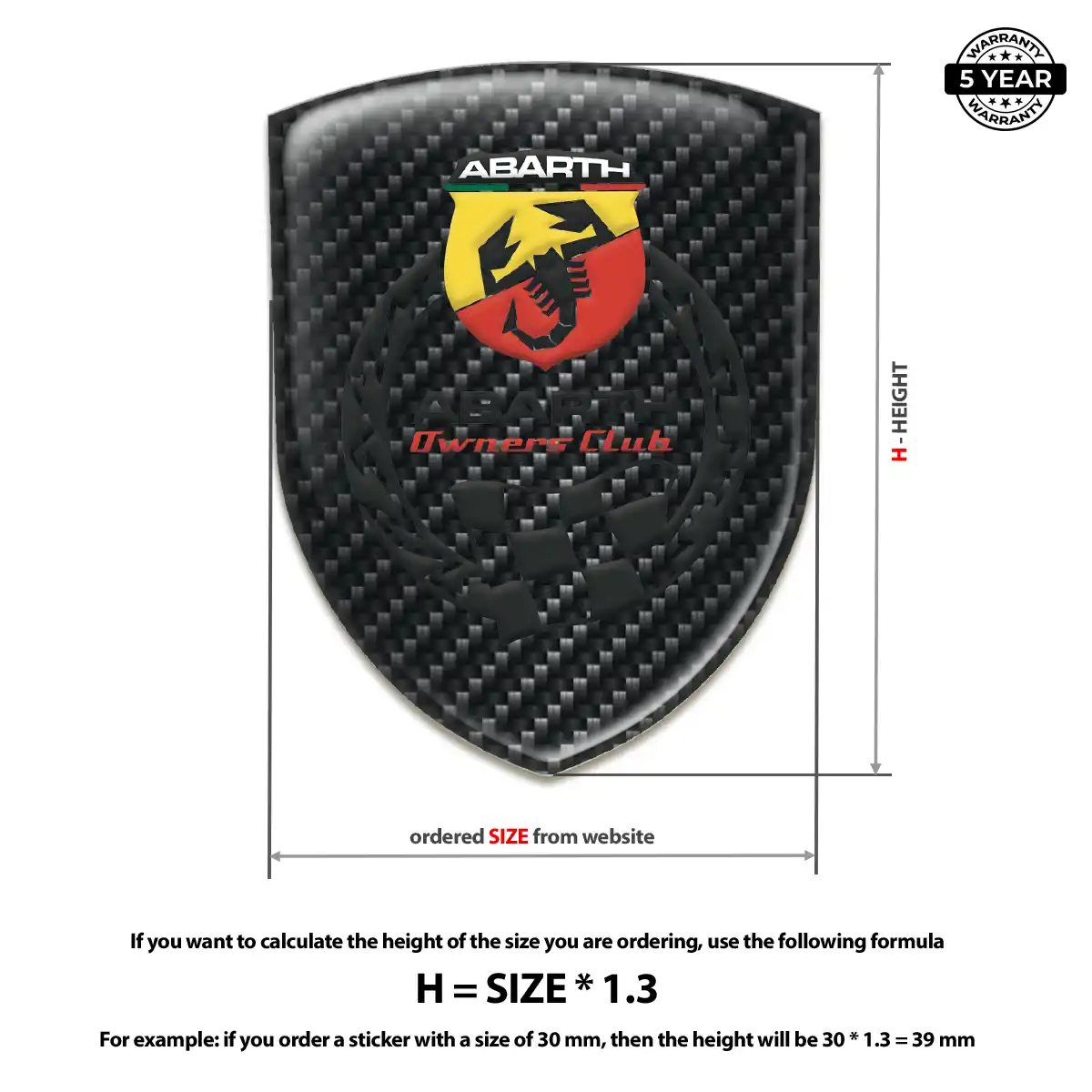 Abarth Crest Logo Emblem Interior Elegance