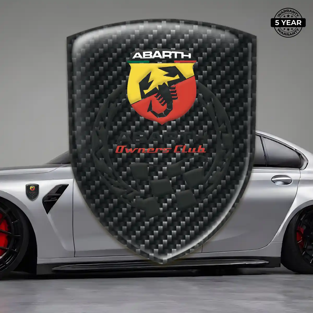 Abarth Crest Logo Emblem Interior Elegance