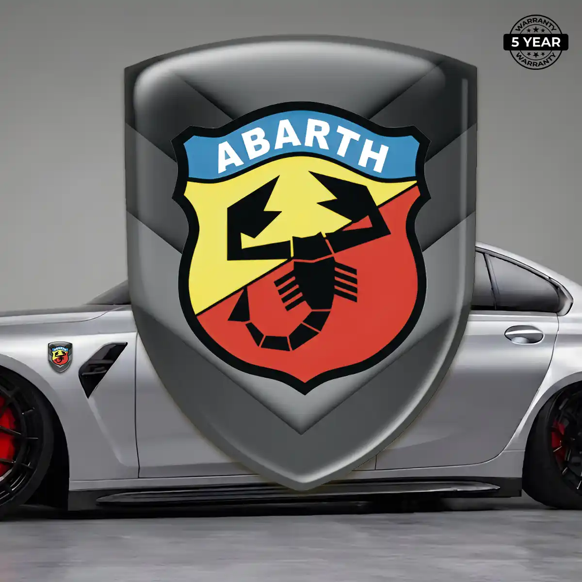 Abarth Crest Logo Emblem Interior Luxe