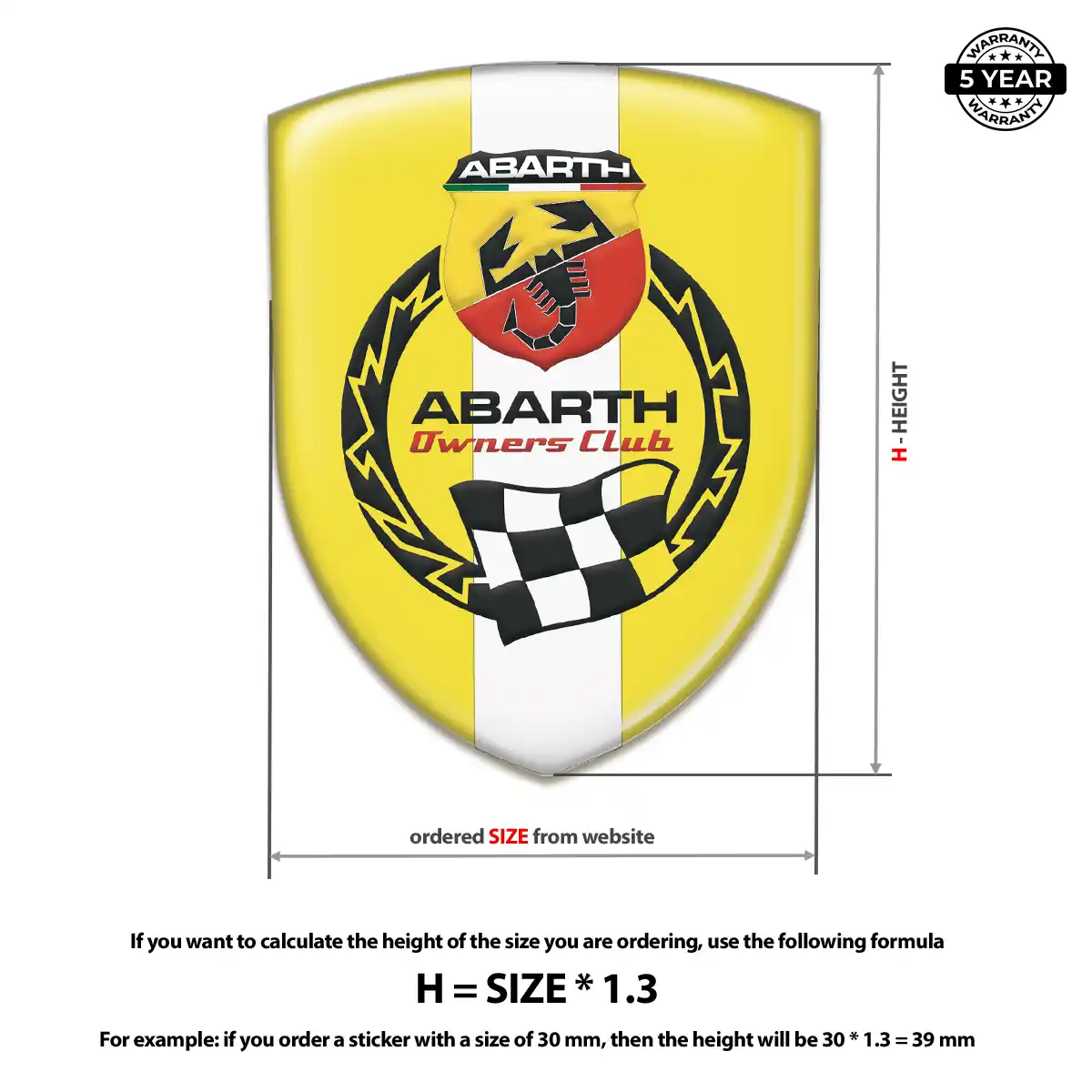 Abarth Crest Logo Emblem Opulent Line