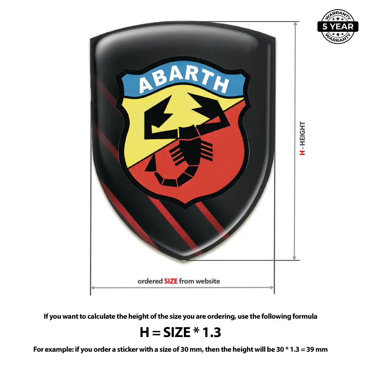 Abarth Crest Logo Emblem Outer Style