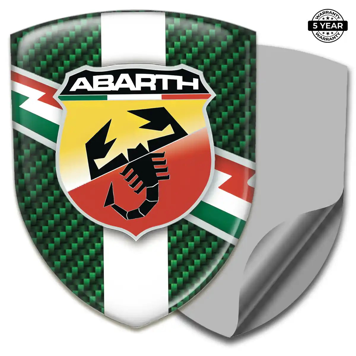 Abarth Crest Logo Emblem Premium Dome