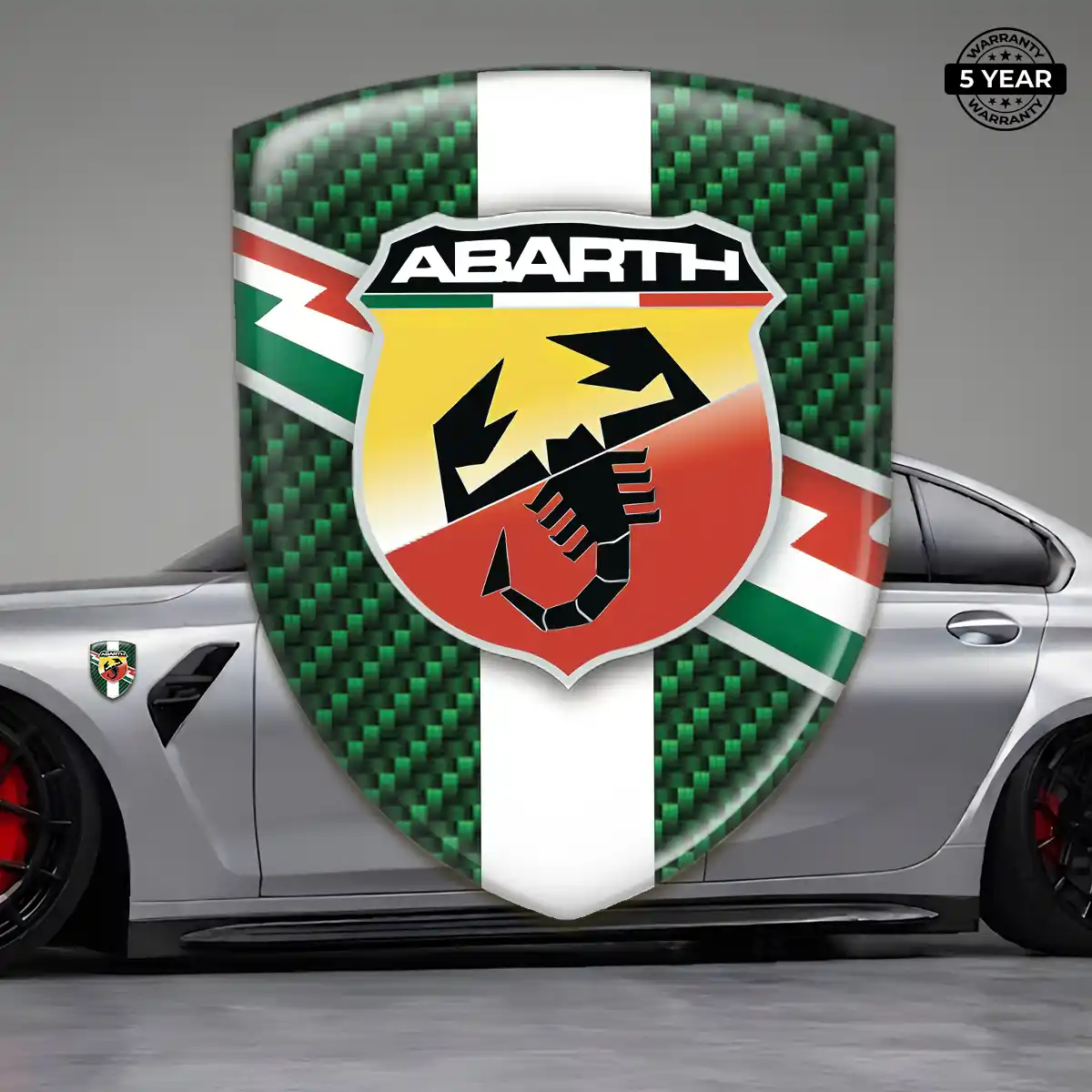 Abarth Crest Logo Emblem Premium Dome