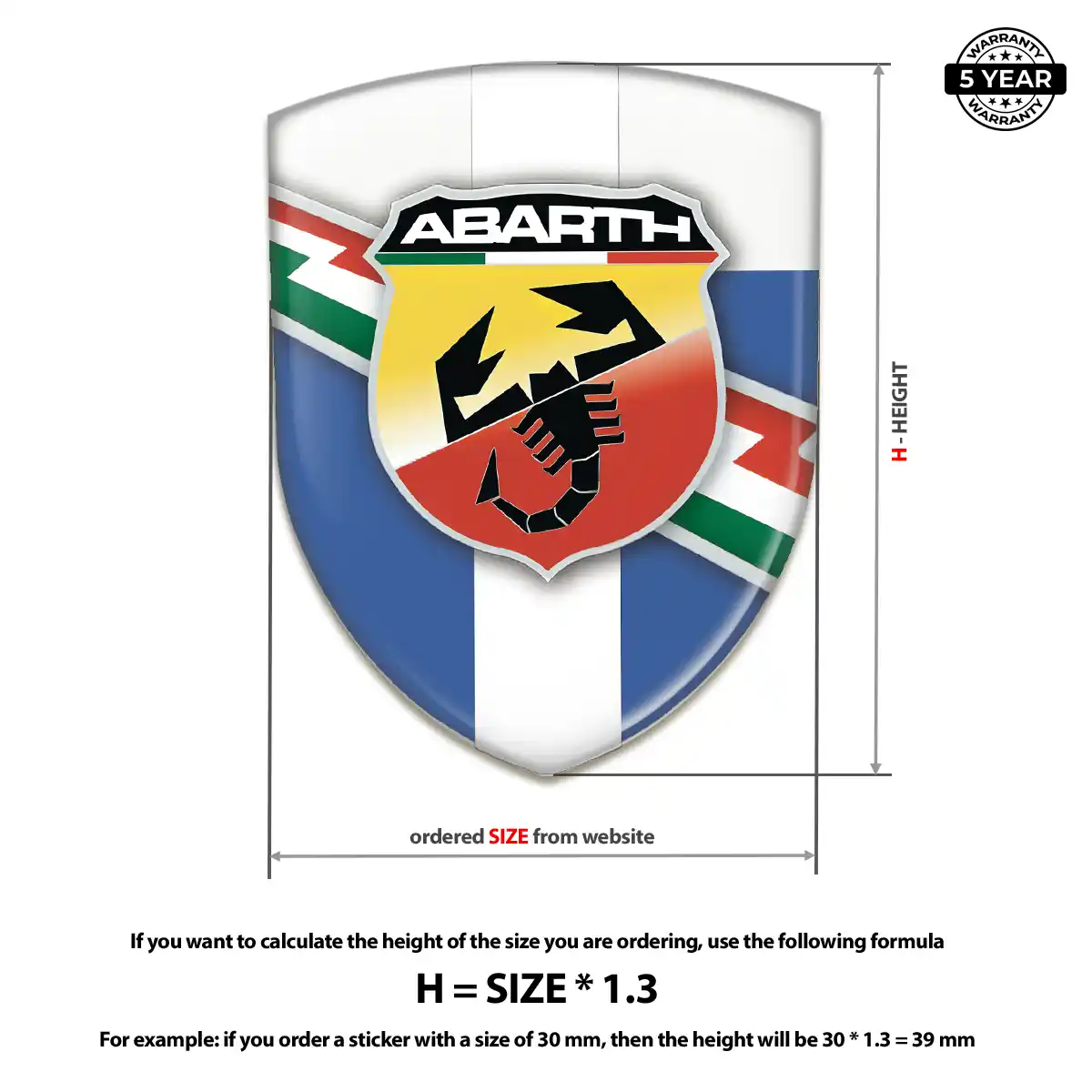 Abarth Crest Logo Emblem Prime Quality