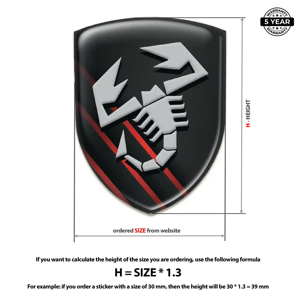 Abarth Crest Logo Emblem Resin Elite