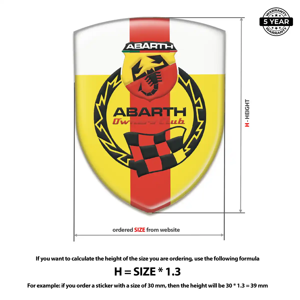 Abarth Crest Logo Emblem Signature Grade